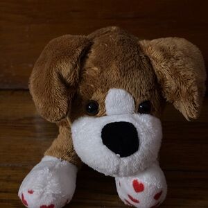 Cuddly Brown and White Puppy Plush Toy